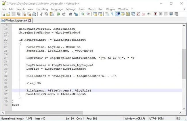 Cara membuat aplikasi penjejakan masa pada Windows dengan AutoHotKey