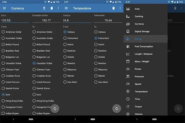 3 apl penukaran unit ukuran teratas untuk Android
