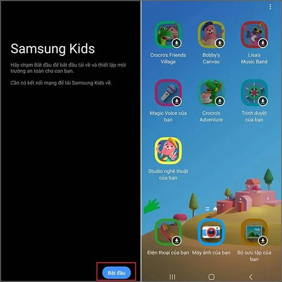 Cómo utilizar el modo Samsung Niños