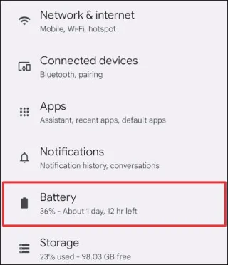Come visualizzare la percentuale della batteria su Android