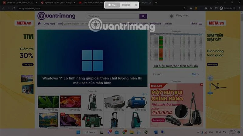 Windows 11'de Ekran Alıntısı Aracı'nı kullanarak ekran kaydetme talimatları