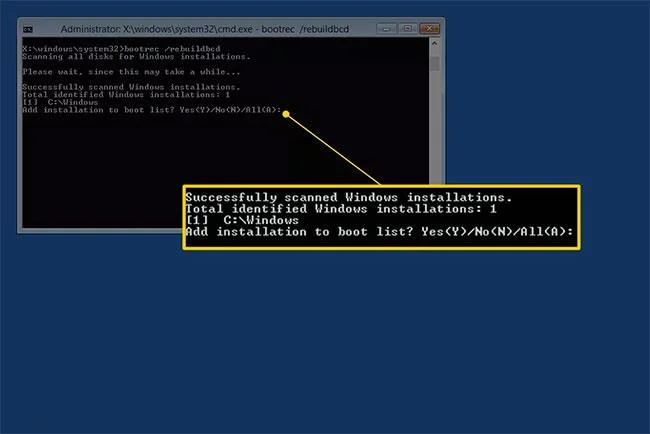 Windows'ta BCD nasıl yeniden oluşturulur