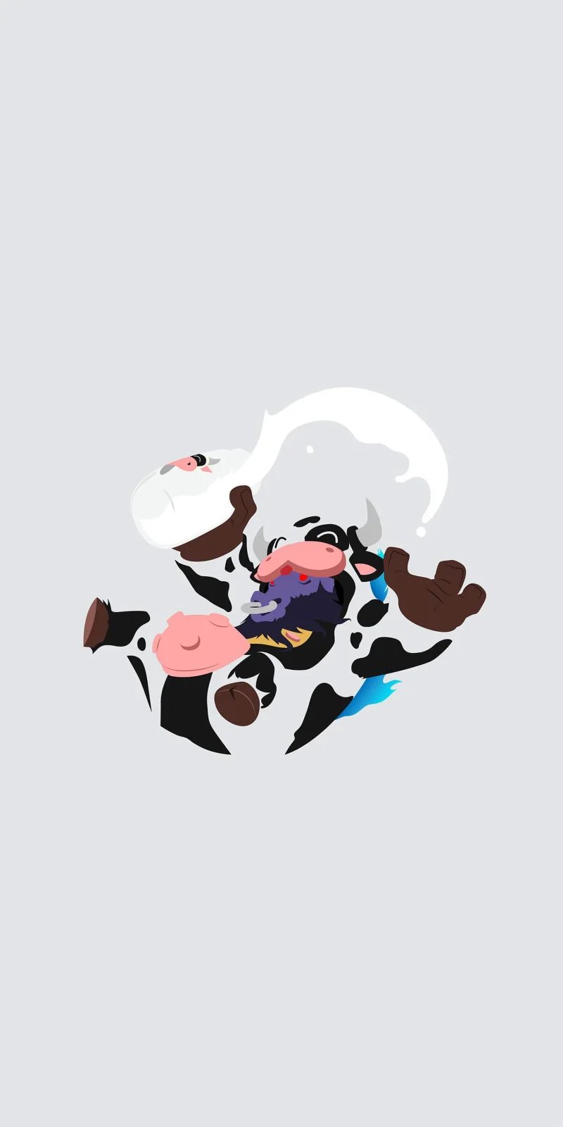 Kertas dinding lembu tenusu comel, gambar lembu tenusu comel