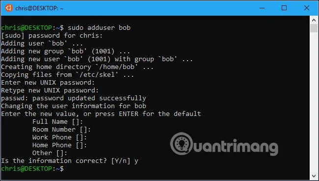 Bagaimana untuk menukar akaun pengguna dalam Ubuntu Bash Shell Windows 10