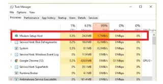 Windows 10da Modern Kurulum Ana Bilgisayarı nedir? Bu bir virüs mü?
