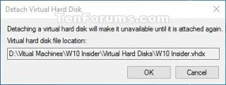 Windows 10 で VHD および VHDX ファイルを添付および分離する方法