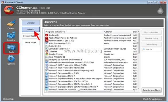 Arahan untuk mengalih keluar MyStartSearch pada semua pelayar