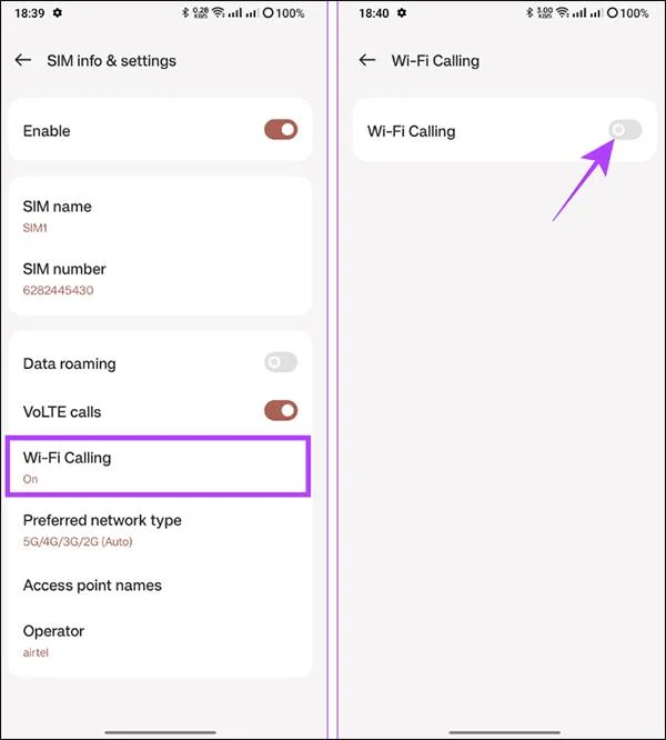 Cómo desactivar la función de llamadas WiFi en Android