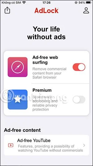 Cara menggunakan AdLock untuk menyekat iklan pada Safari iPhone