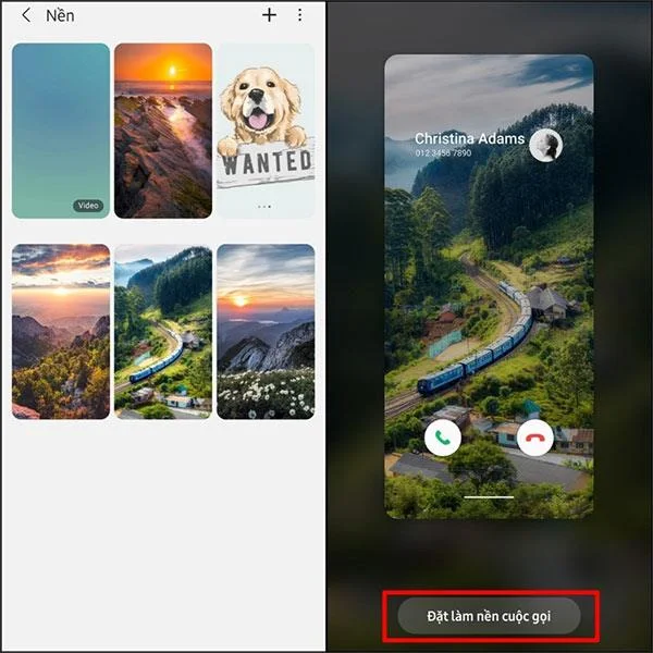 Bagaimana untuk menetapkan kertas dinding panggilan pada Samsung