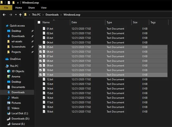 Windows 10'da birden fazla dosya nasıl seçilir