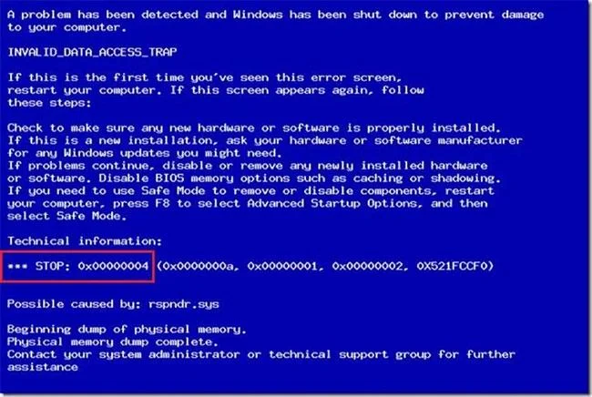 WindowsでSTOPエラー0x00000004を修正する方法
