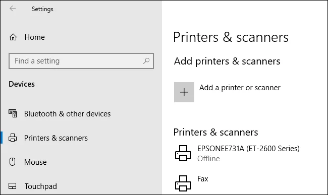 Coda di Stampa Windows 10