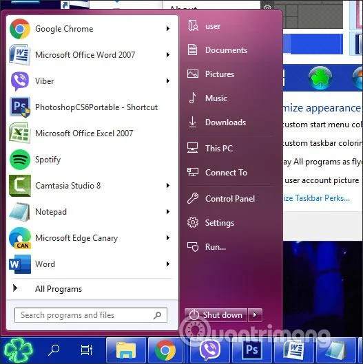 Bagaimana untuk menukar butang Mula pada Windows 10