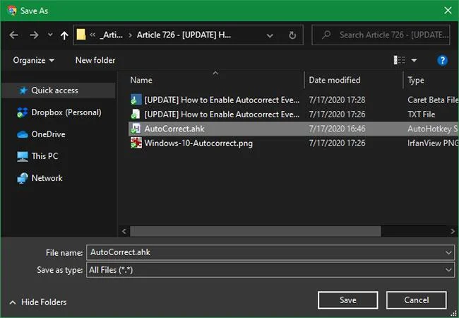 Cara menggunakan skrip Autocorrect dengan AutoHotkey