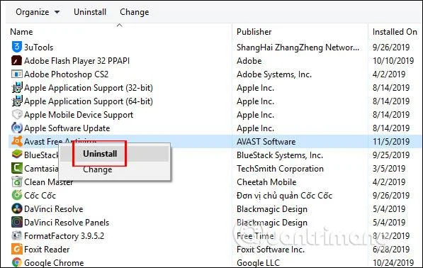 Bagaimana untuk membuang Avast Free Antivirus pada komputer anda