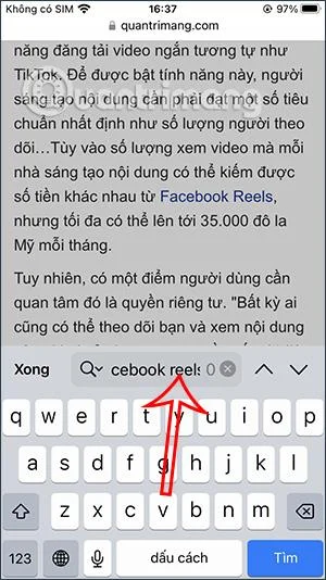 Bagaimana untuk mencari perkataan dengan cepat pada iPhone Safari