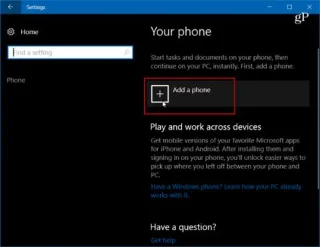 Sambungkan telefon Android ke Windows 10 dengan Continue pada PC