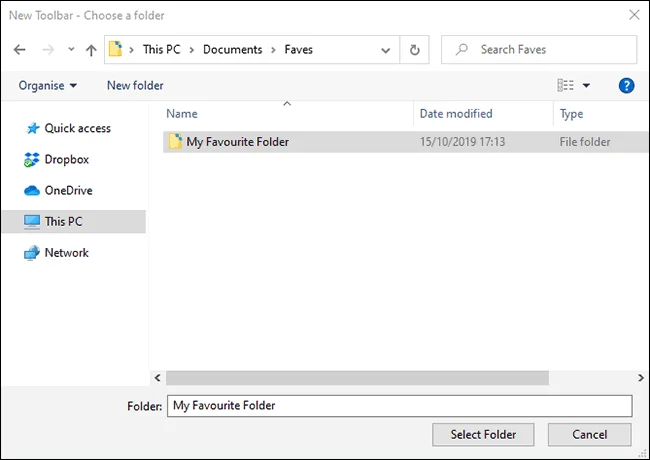 Windows 10でフォルダーをブックマークする方法