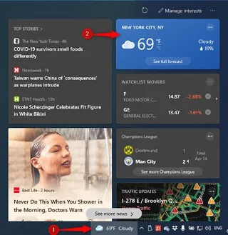 Cara memaparkan suhu dalam °C atau °F dalam apl Cuaca pada Windows 10
