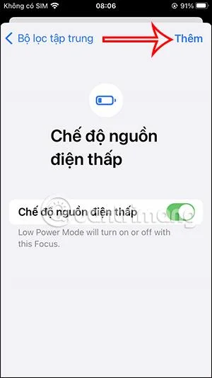 Cara menghidupkan mod Fokus iPhone kuasa rendah