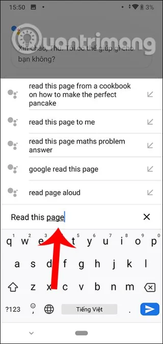 Cara menggunakan Google Assistant untuk membaca tapak web pada Chrome