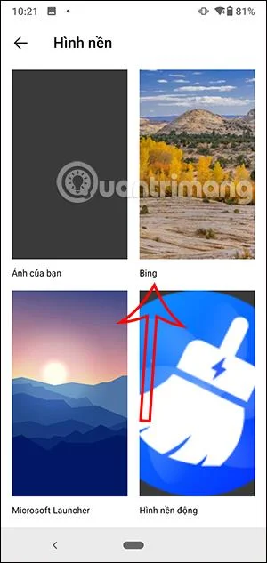 Come utilizzare le foto di Bing come sfondo Android