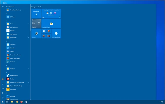 Windows 10'da Başlat menüsünün boyutu nasıl değiştirilir?