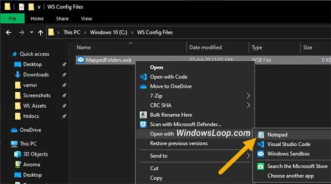 Cara membuat folder kongsi dalam Kotak Pasir Windows