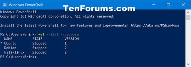 Windows 10でLinuxディストリビューションのバージョンをWSL 1/WSL 2に設定する方法