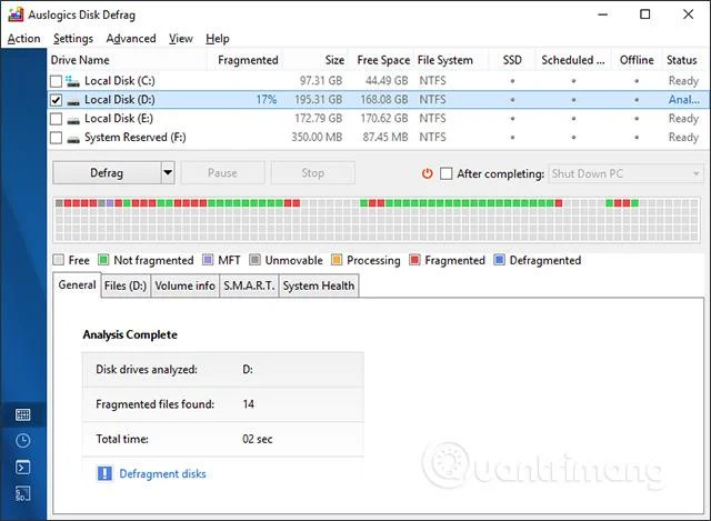 Cara menggunakan Auslogics Disk Defrag untuk menyahpecah cakera keras