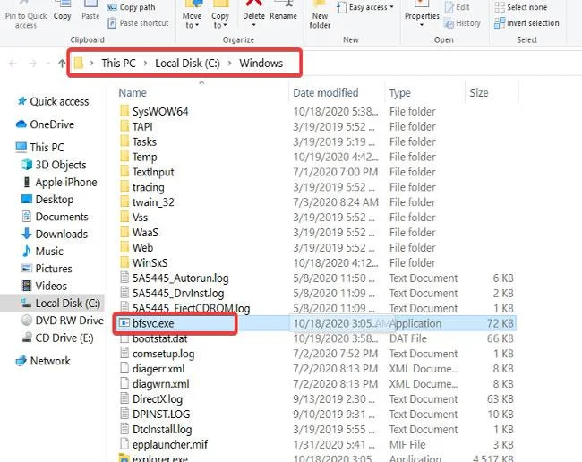 Bfsvc.exe bir virüs mü?