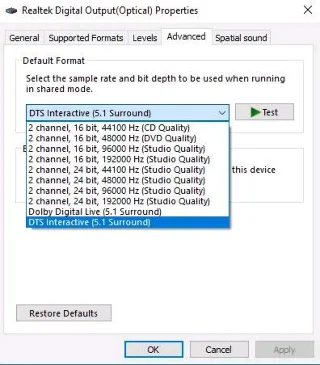 PC'de Optik Çıkış (S/PDIF) bağlantı noktası nasıl kullanılır?