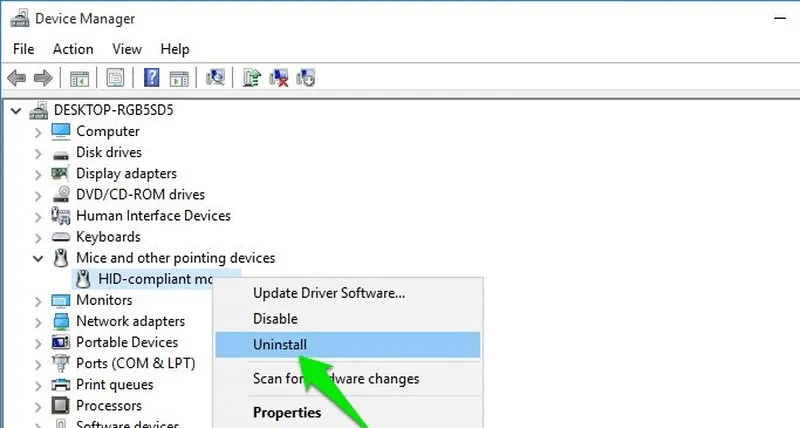 Bagaimana untuk menyelesaikan masalah klik tetikus kiri pada Windows