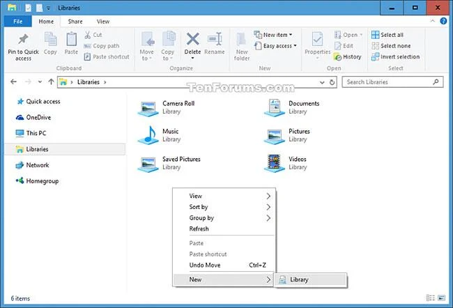 Windows 10'da yeni bir kitaplık nasıl oluşturulur Windows 10'da yeni bir kitaplık nasıl oluşturulur