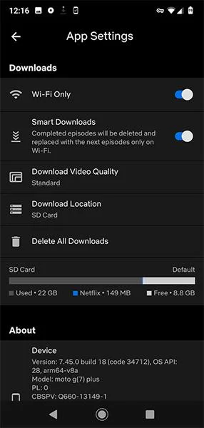 Bagaimana untuk memindahkan kandungan Netflix yang dimuat turun ke kad SD pada Android