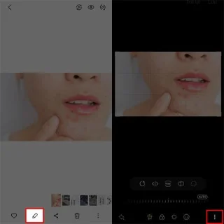Bagaimana untuk menyembunyikan kecacatan dalam foto pada telefon Samsung