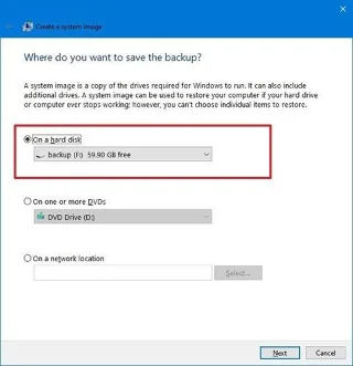 システムイメージから Windows 10 をバックアップおよび復元する方法