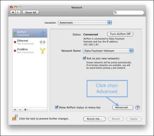 Tukar DNS Google pada Mac