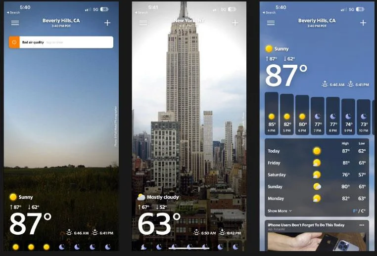9 aplikasi cuaca terbaik untuk iPhone