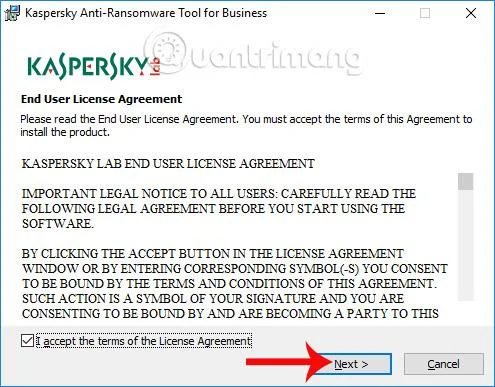ビジネス向けカスペルスキー アンチランサムウェア ツールの使用方法