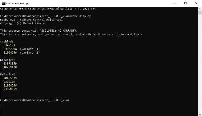 Buka kunci ciri tersembunyi pada Windows 10 dengan Mach2 dan Registry