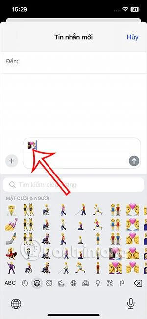 Arahan untuk menukar warna emoji pada iPhone