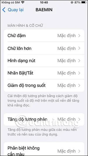 iPhoneで各アプリケーションのアクセシビリティを有効にする方法