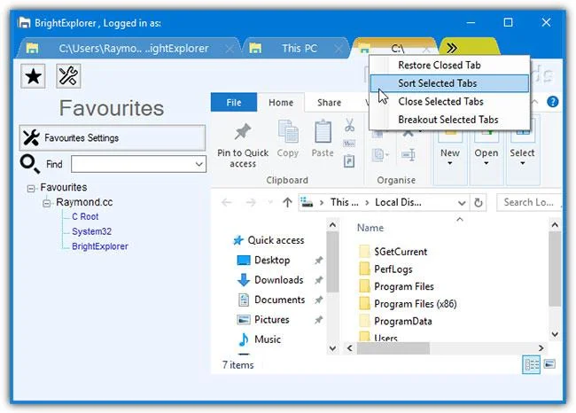 Windows 10のファイルエクスプローラーでタブを取得する方法