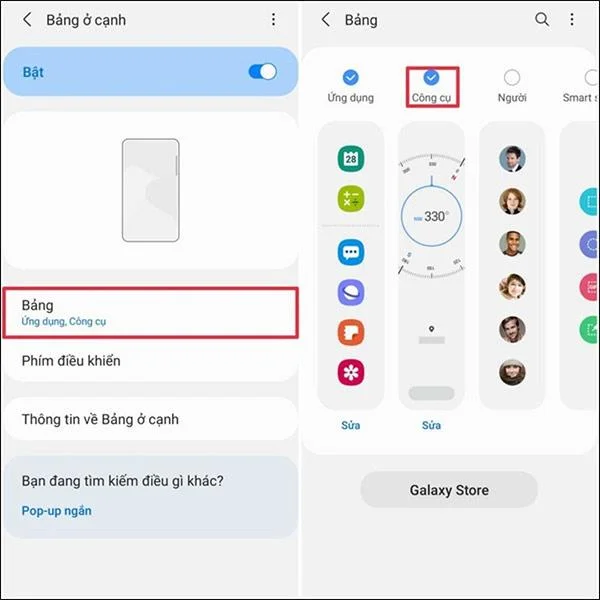 Cómo habilitar el panel perimetral en teléfonos Samsung