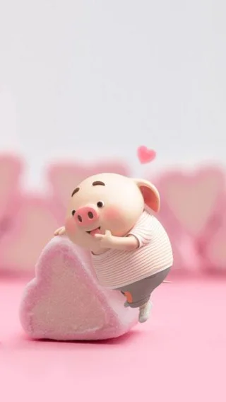 Koleksi kertas dinding babi comel untuk telefon dan komputer