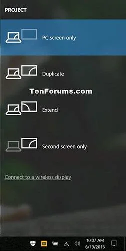 Windows 10'da monitörler için sunum modu nasıl değiştirilir?