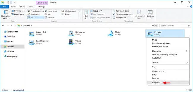 Windows 10 でフォルダー テンプレートを変更する