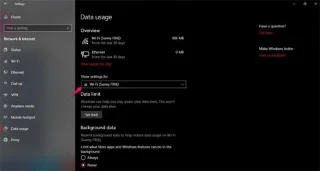 Windows 10 Nisan 2018 Güncellemesinde İnternet kapasitesi nasıl izlenir ve kaydedilir?